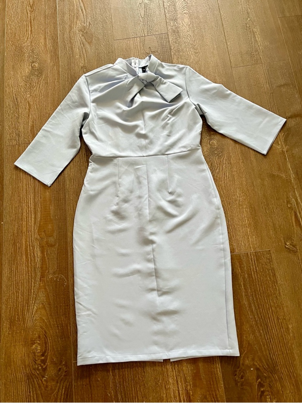 STYLEWE Pastel Blue Tie-Neck Midi Dress - Picture 10 of 10